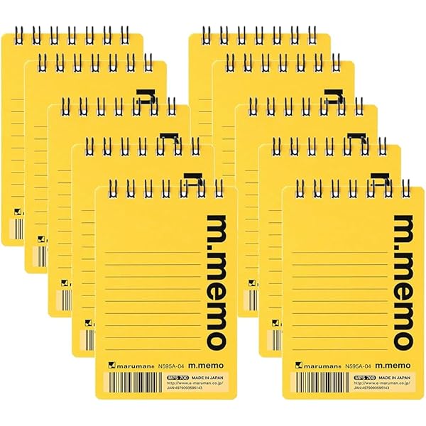 Maruman M.Memo Mini Notepad (N595A-52), Narrow Ruled, Twin Ring